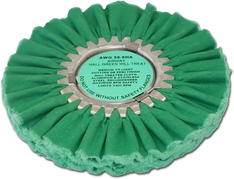 Zephyr Custom Polishing Products Airway Buffing Wheels for Industrial Polishers, Big Rigs and Lifted Trucks. Made in The U.S.A.(Color - Green)