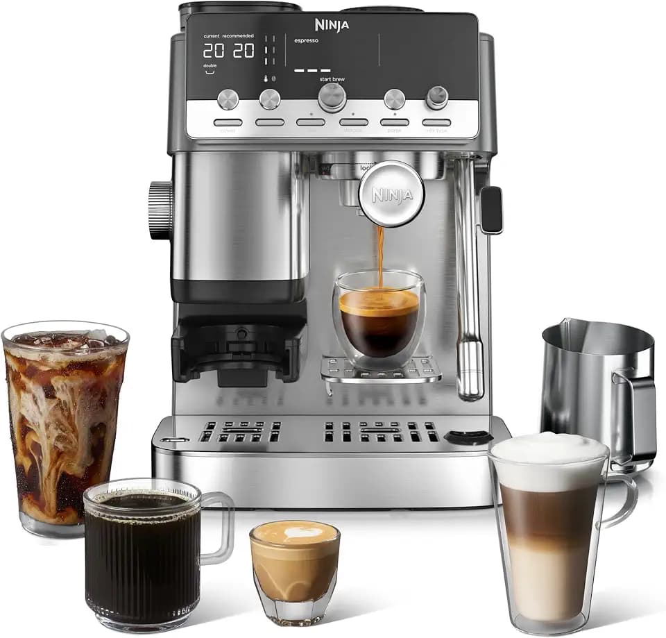Ninja Luxe Café Mini Plus with AutoFroth, Espresso & Drip, Stainless, ES351