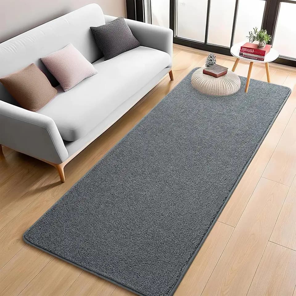 Dark Grey 2x6 Hallway Runner Rug