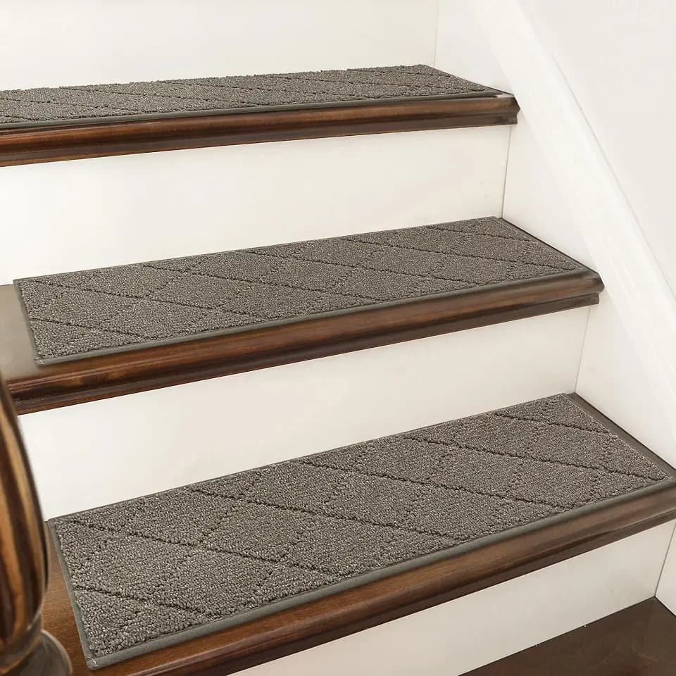 COSY HOMEER Stair Treads for Wooden Steps Non Slip 9"x28",7pc,Light Brown