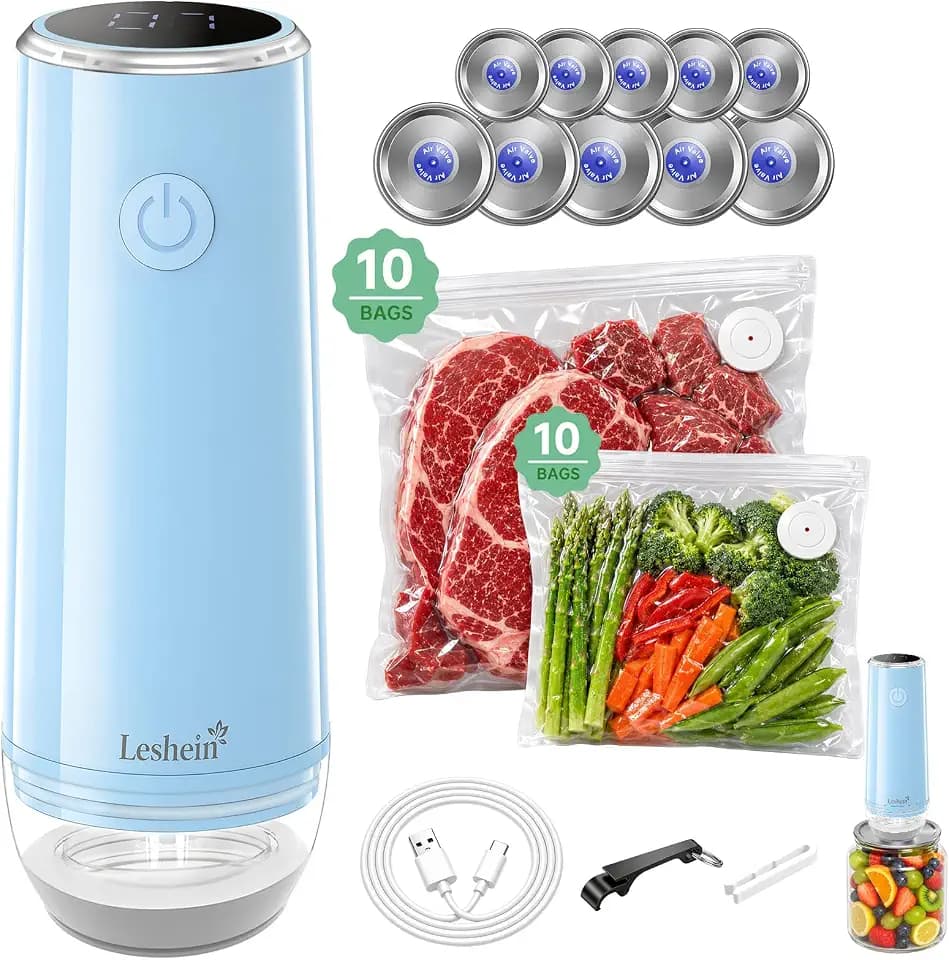 Leshein Vacuum Sealer for Food with UV Light, Compact Food Vacuum Sealer