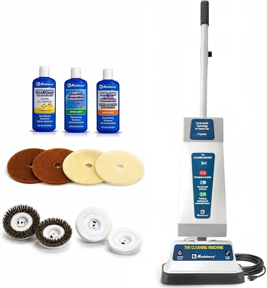 Koblenz P-820 BA Carpet Shampooer and Floor Polisher, Polishing Pads, Blue