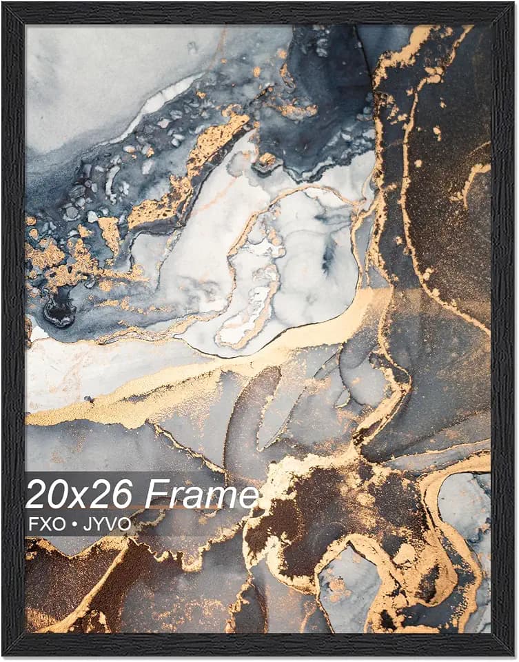 Fxojyvo 20x26 Picture Frame Black Engineered Wood Wall Hanging