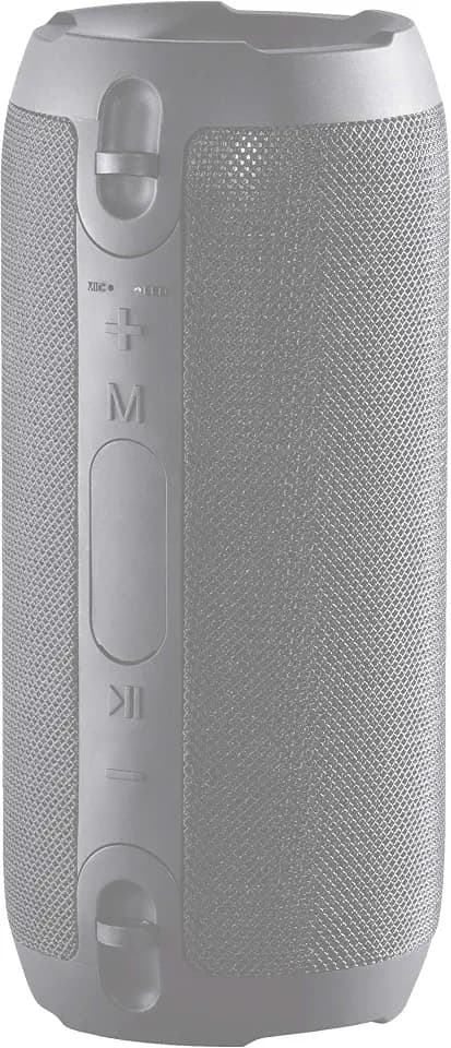 Daewoo Fabric Bluetooth-Lautsprecher mit Dual-5-W-Audio-Ausgang, Nahtlose Bluetooth-Verbindung mit 10 Meter Reichweite, eingebautes Mikrofon für Freisprechanrufe, 1500 mAh Akku (Grau)