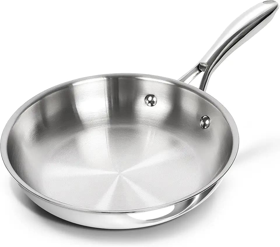 MICHELANGELO Stainless Steel 8 Inch Frying Pan, Small Skillet