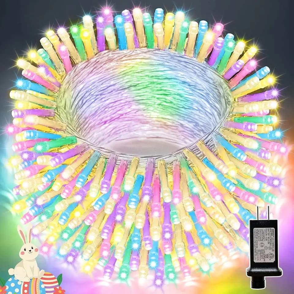 99ft Christmas Decorative Mini Lights, 300 LED Transparent Wire Fairy Starry String Light Plug in, 16Lighting Modes for Indoor Outdoor Xmas Tree Wedding Party Decoration (Warm White and Multicolor)