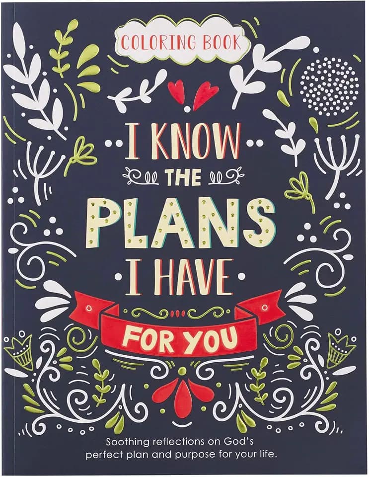 For I Know The Plans I Have For You Coloring Book for Adults Soothing Reflections on God's Perfect Plan and Purpose For Your Life Jeremiah 29:11