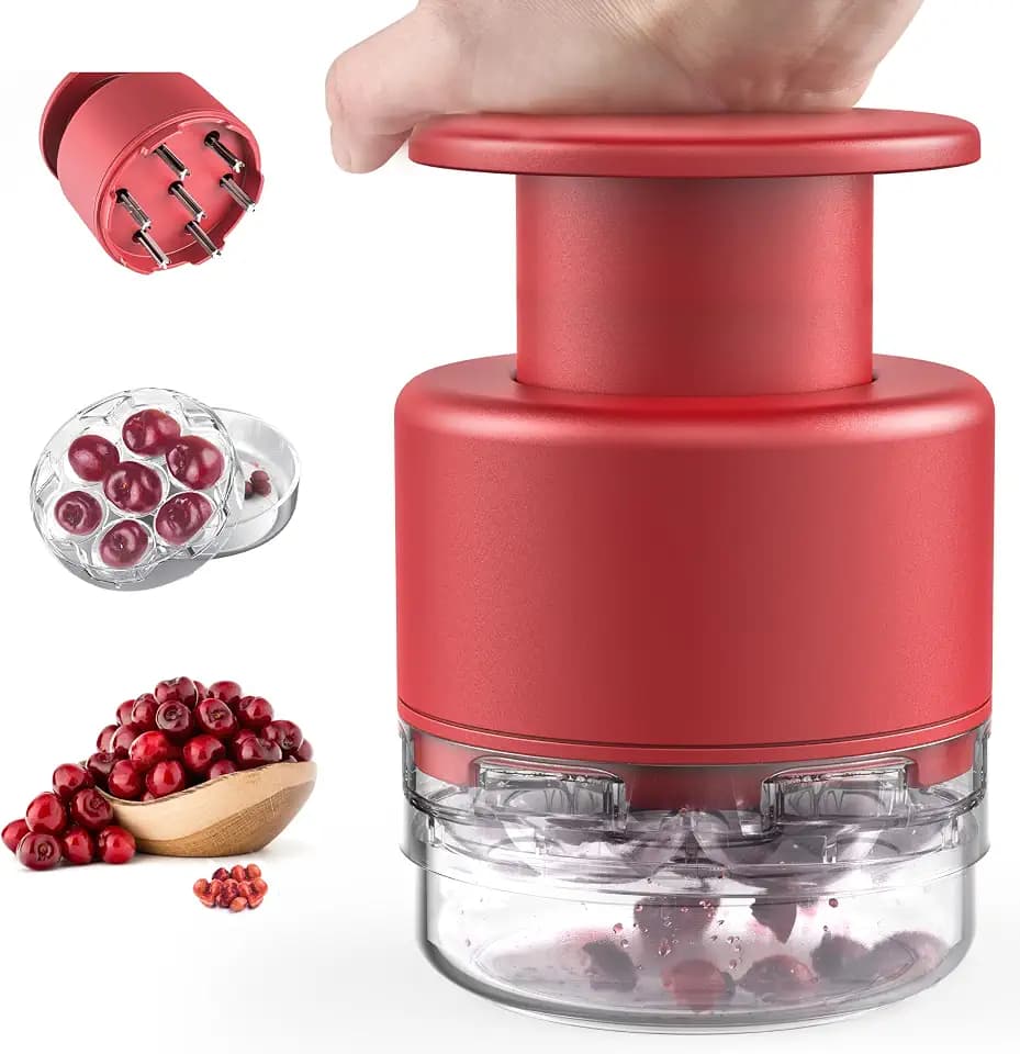 Cherry Pitter - Makmzoon Multi Cherries Corer Stainless Steel Pitter Tool Making Cherry Jam - 7 Cherries
