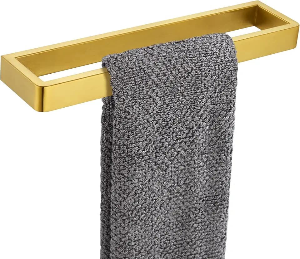 APLusee Brushed Dark Gold Bathroom Hand Towel Holder, 304 Stainless Steel