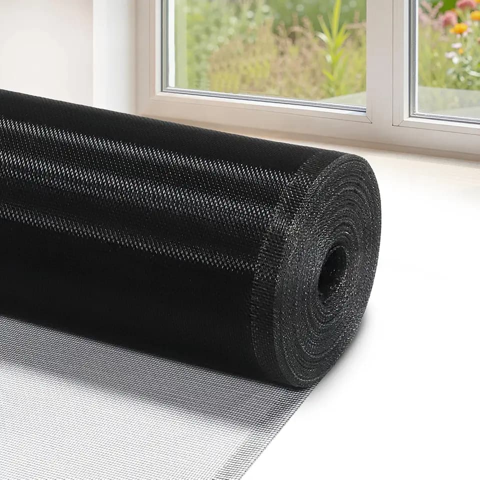 3'x100' Aluminum Window Screen mesh, Replacement Mosquito Net Roll, Black