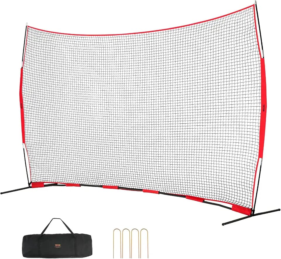 VEVOR Barricade Backstop Net,Multi-Sport Barrier Netting with Carry Bag
