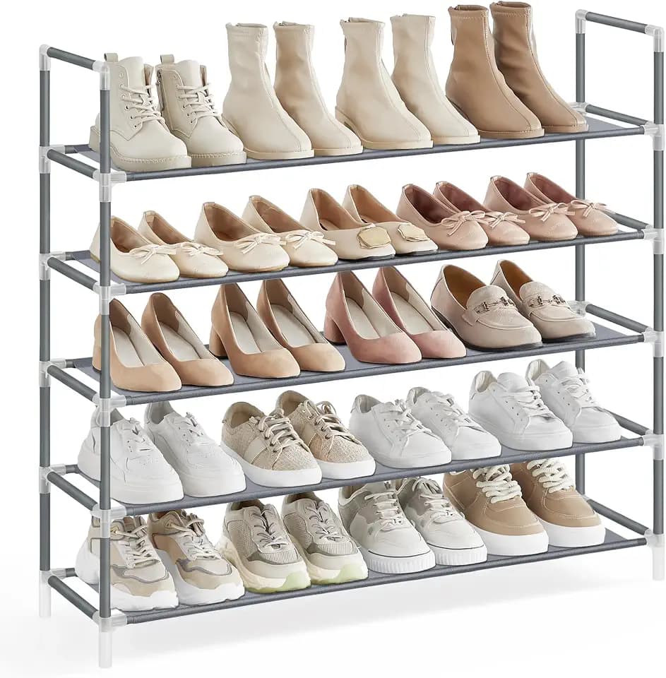 SONGMICS 5-Tier Shoe Rack, Shoe Storage for Hallway Closet