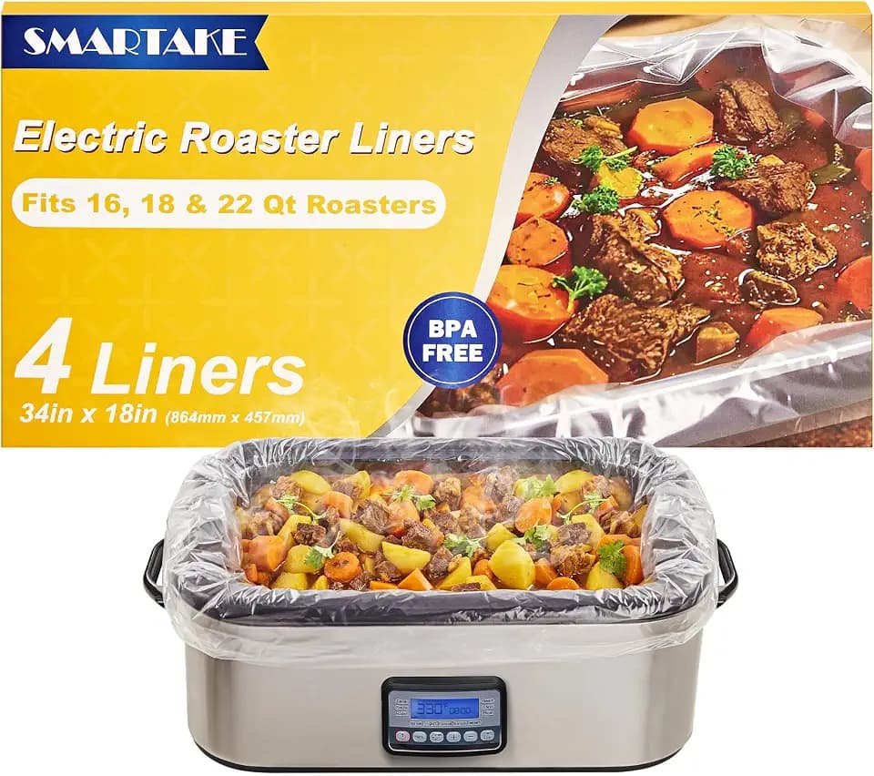 SMARTAKE Electric Roaster Liners for Instant Cleanup, 18 x 34 Inch