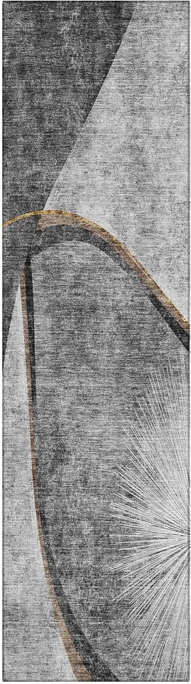 Addison Rugs Chantille ACN701 Gray 2'3" x 7'6" Indoor Outdoor Hallway Runner Rug, Easy Clean, Machine Washable, Non Shedding, Kitchen Area Carpet for Bathroom, Patio, Laundry and Bedroom Rug