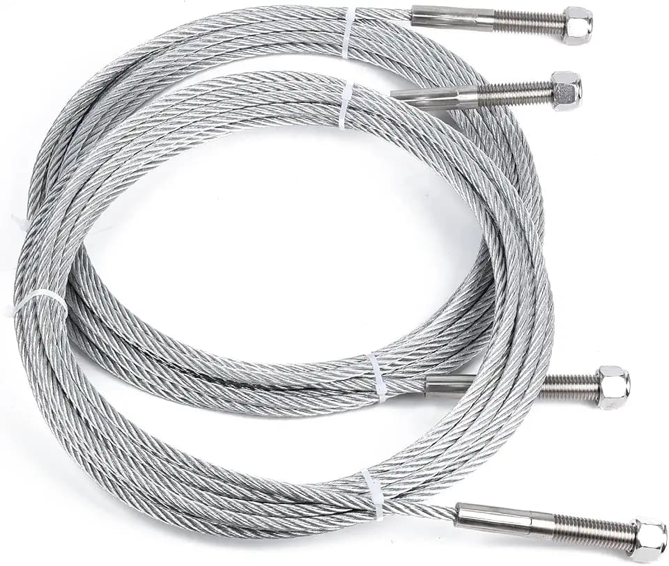 Equalizer Cables for Rotary Lift SPO10, S10i, S10iP, S10iB, 2-Post Lift Wire Rope Cable Assembly, 30'7" Wire with Threaded Studs, Replaces N374 / BH-7529-89 (2 Pack)
