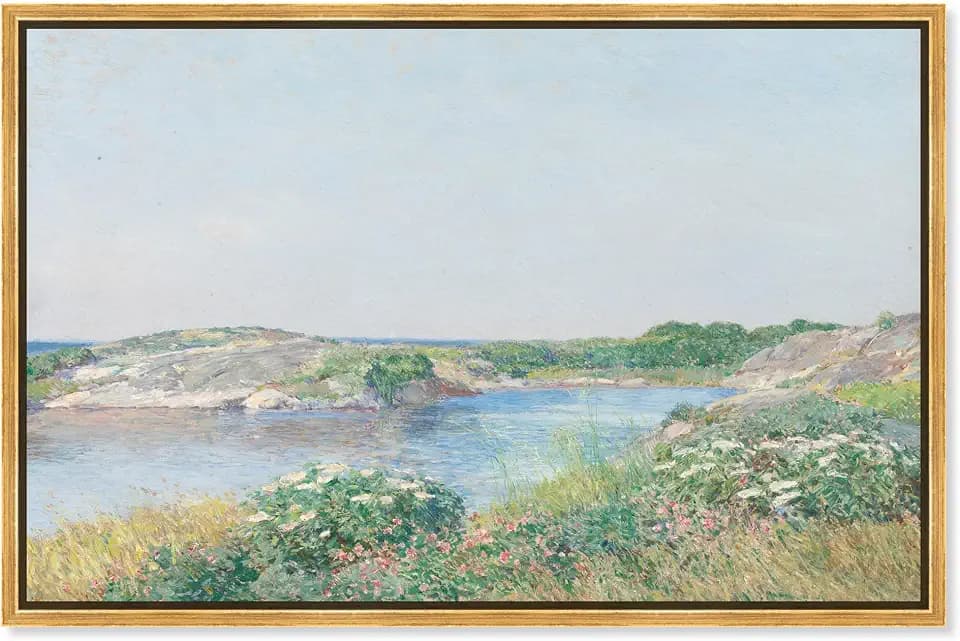 Art Remedy Classic Landscape Canvas, 36" x 24", Gold Frame, The Little Pond
