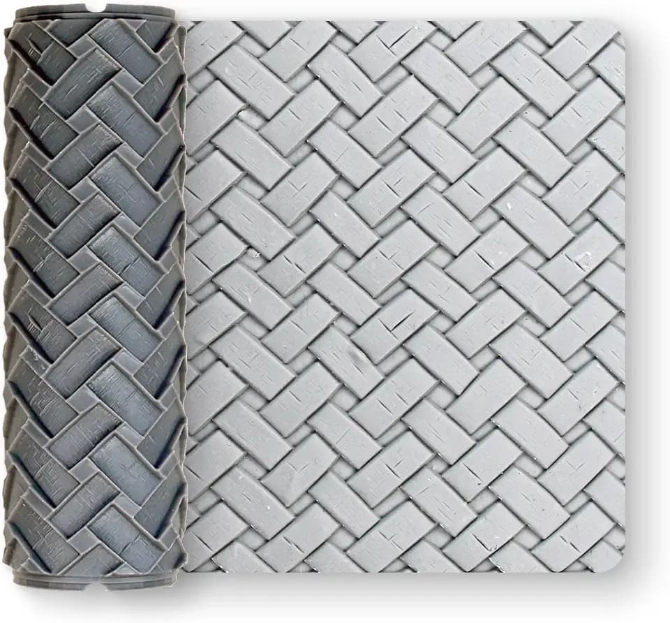 Heritage Basket Clay Texture Roller 4" for Polymer Clay