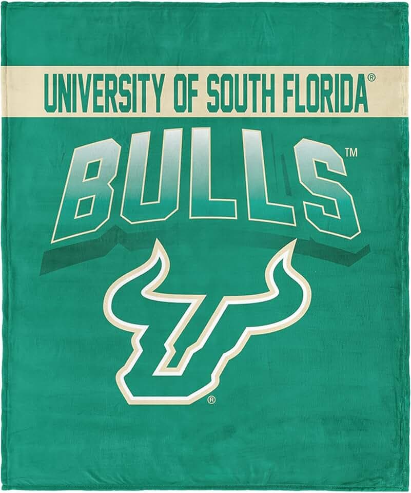Northwest South Florida Bulls NCAA Bevel Silk Touch Throw Blanket 50x60 inches