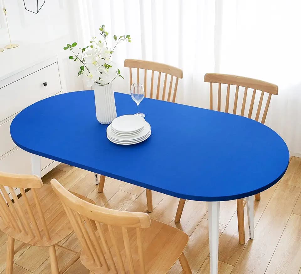 Wolkemer Fitted Oval Tablecloth Spandex Stretch 48 x 68 Inch