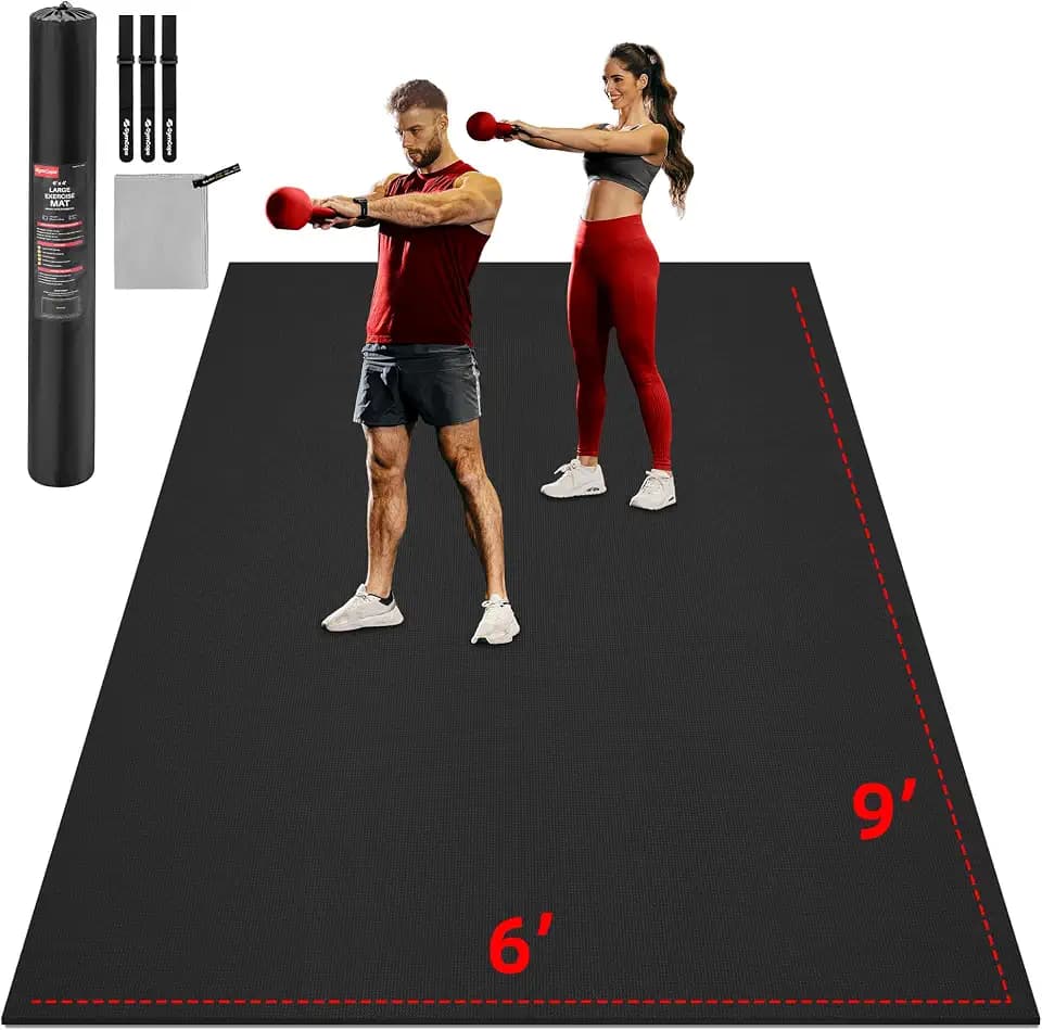 GymCope Extra Large Exercise Mat 10'x6'/9'x6'/8'x6'/7'x5'/6'x4' (8mm)