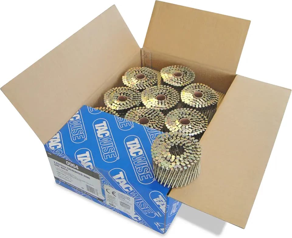 Tacwise 0964 Extra Verzinkte, Flache Coilnägel, Typ 2,8/64 mm, 4000 Stück