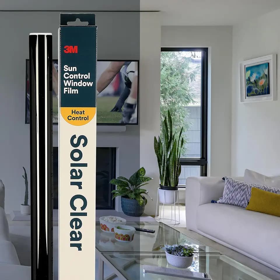 3M Sun Control Window Film Solar Clear 313X5SCC-4, 3' x 5'