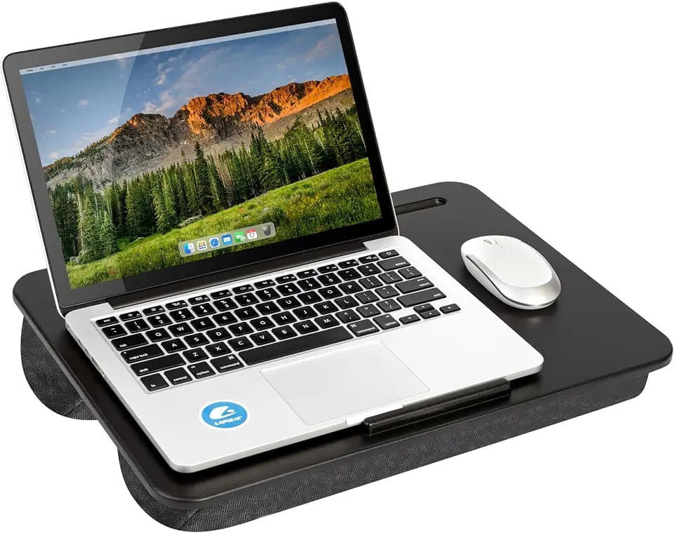 LAPGEAR The Original Lap Desk – Black, Fits 17" Laptops