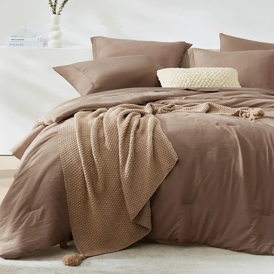 WRENSONGE Oversized King Comforter Set-3 Pieces Soft Comforter Size Bedding