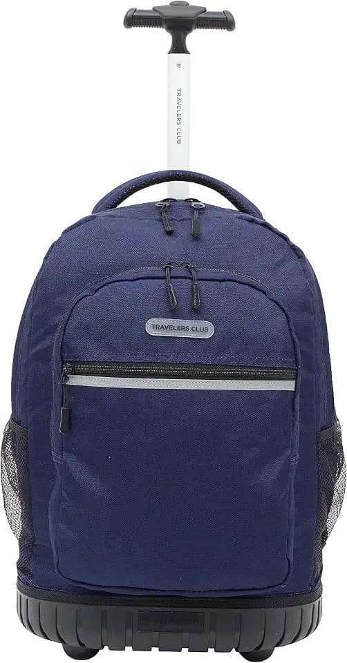 Travelers Club 18" Rolling Backpack with Shoulder Straps, Navy Blue