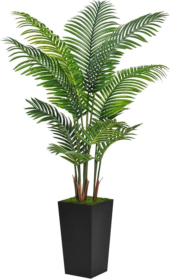 ASTIDY Artificial Plant 5FT Fake Palm Tree with Black Tall Planter