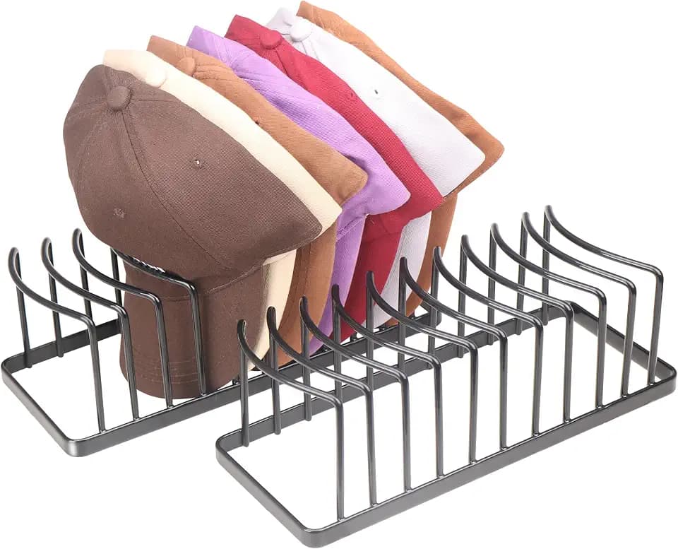 Hat Organizer for Baseball Caps - 2 Pack Hat Stand Holds 20 Caps