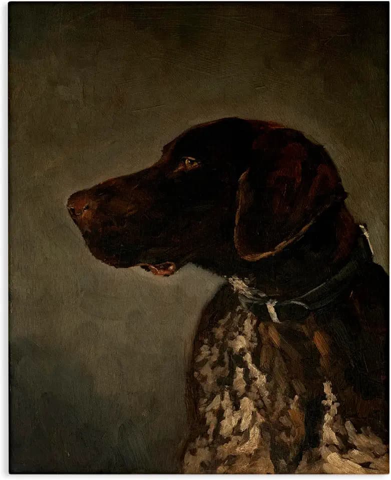 Stupell Industries Traditional Pointer Dog, 16 x 20 Inch Canvas Wall Art