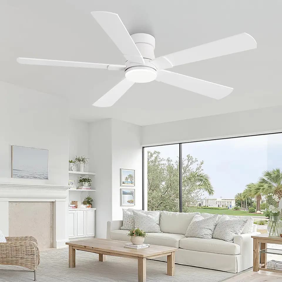 Fanbulous 52” Ceiling Fans with Lights and Remote, Flush Mount Ceiling Fan