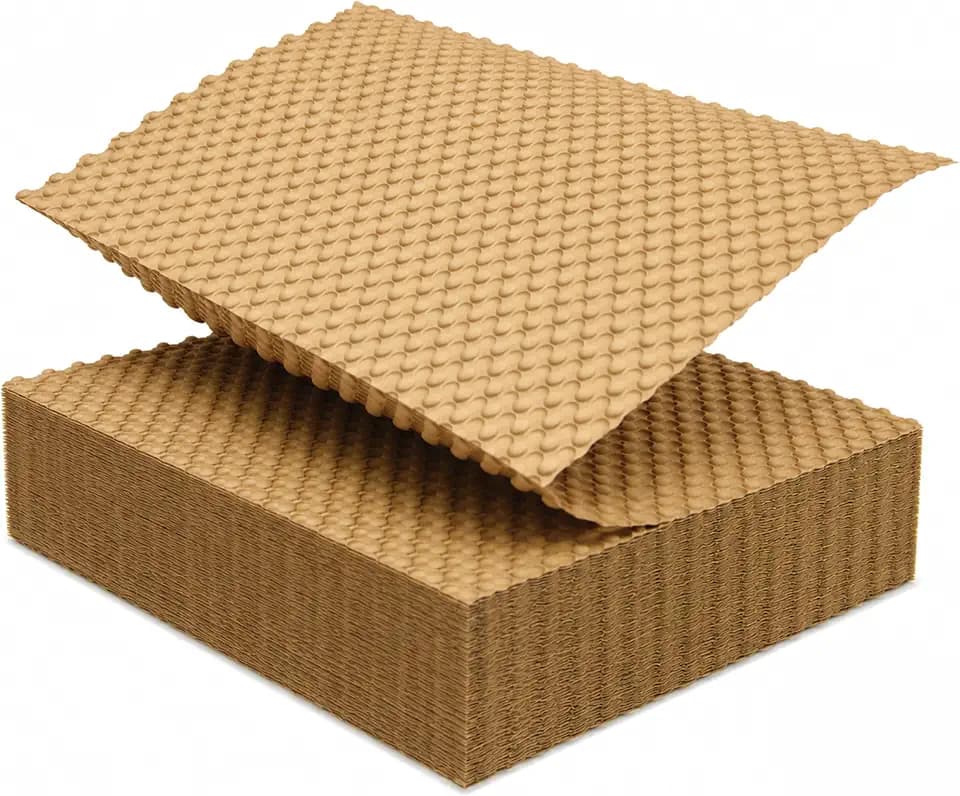 Elementree Paper Bubble Wrap Sheets for Packing, Moving, & Shipping - 18" x 12" x 375' - Eco-Friendly Kraft Bubble Paper - Recyclable Cushioning Wrap - Made in the USA (01941)