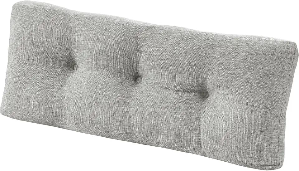 downluxe Indoor Bench Cushion for Indoor Furniture, Non-Slip Tufted Overstuffed Textured Foam Bench Seat Cushion, 36" X 14" X 4", Light Grey, 1 Pack