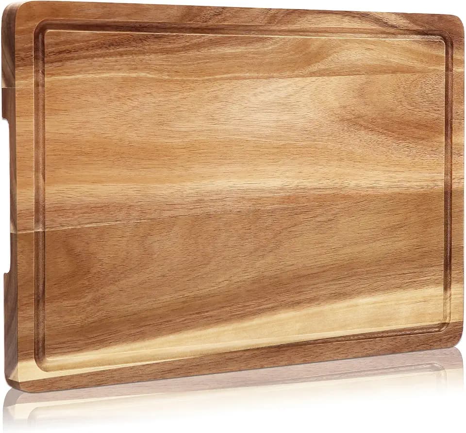 18x12 in Acacia Wooden Cutting Board for Kitchen, Large Chopping Board