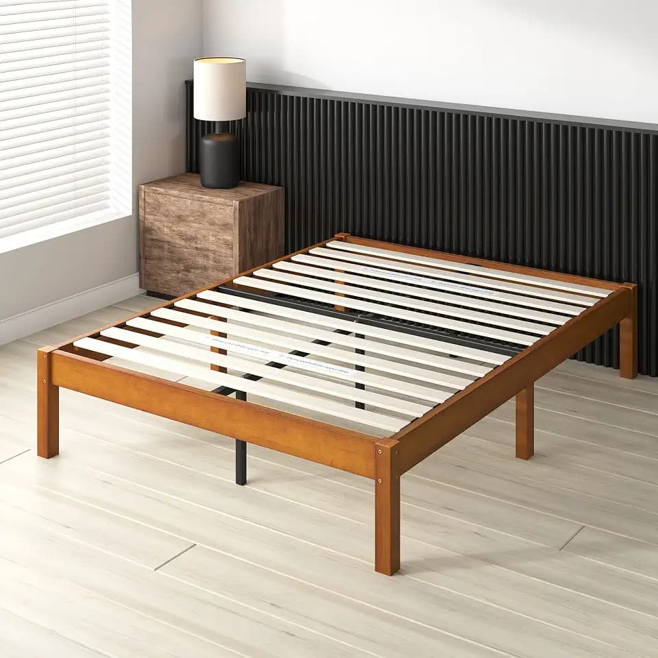 Zinus 14 Inch Ellie Bamboo Platform Bed Frame, No Box Spring Needed, Full