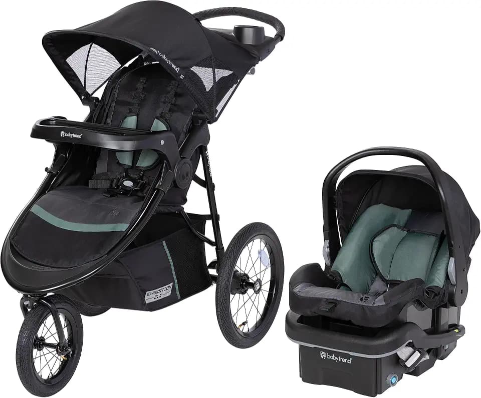 Baby Trend Expedition® DLX Jogger Travel System with EZ-Lift™ Plus Infant Car Seat, Dash Sage
