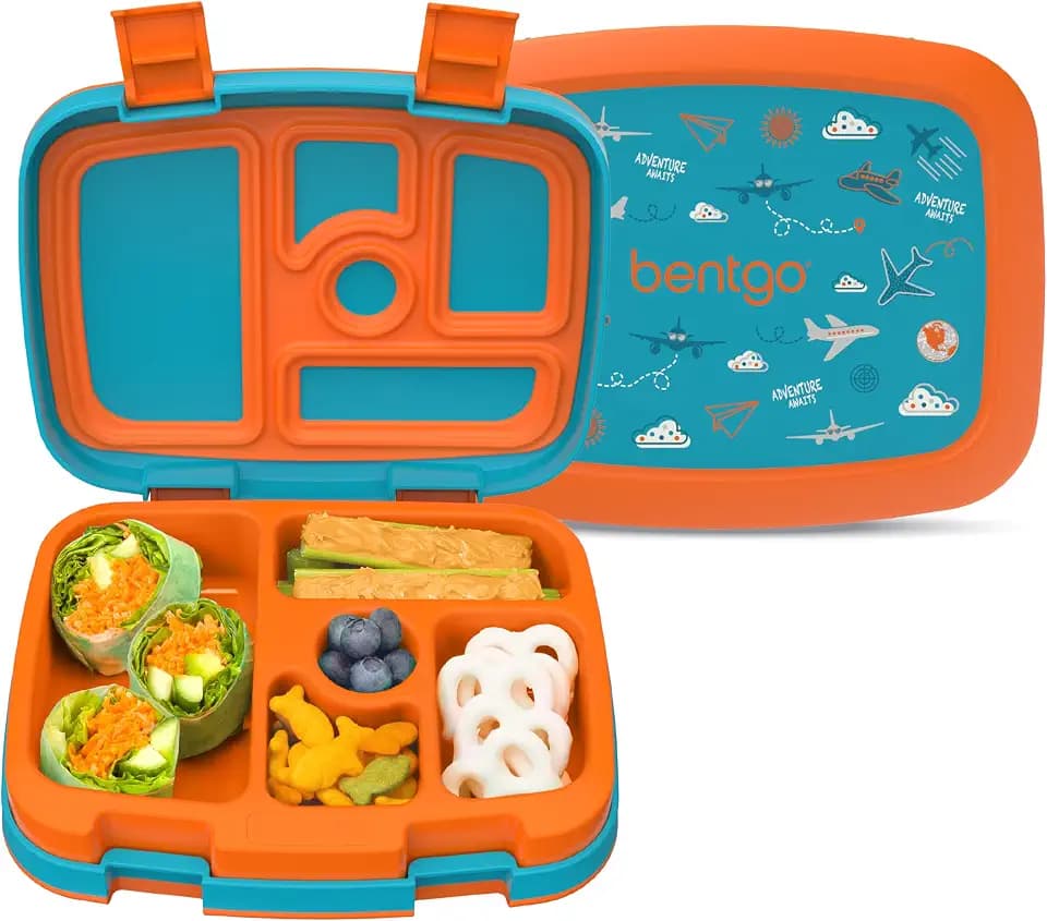 Bentgo Kids Prints Leak-Proof 5-Compartment Bento-Style Kids Lunch Box