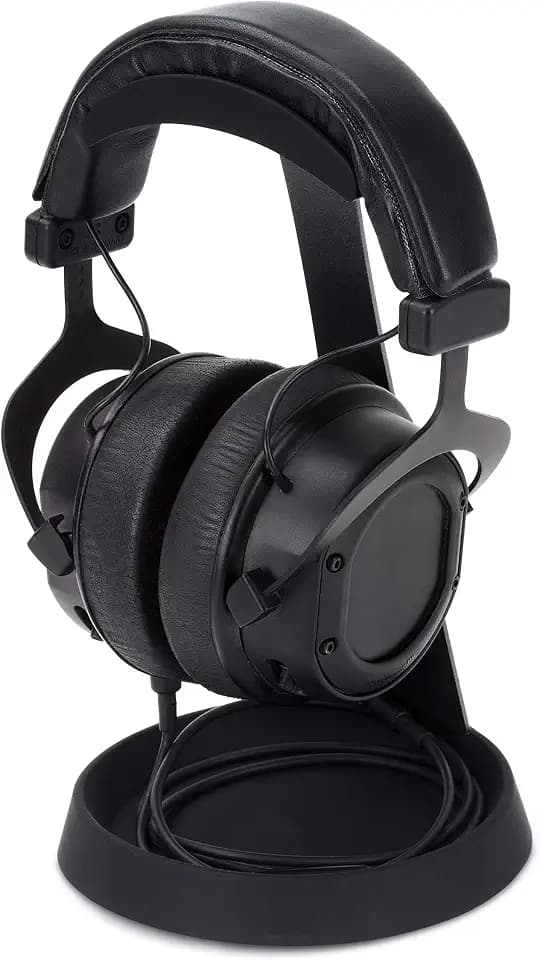 Dynavox Kopfhörerständer KH-1000, Universal Halter mit Metallkorpus für Gaming-Headsets und Over-Ear-Kopfhörer, Silikon-Auflage für Bügel und Kabel-Ablage, schwarz