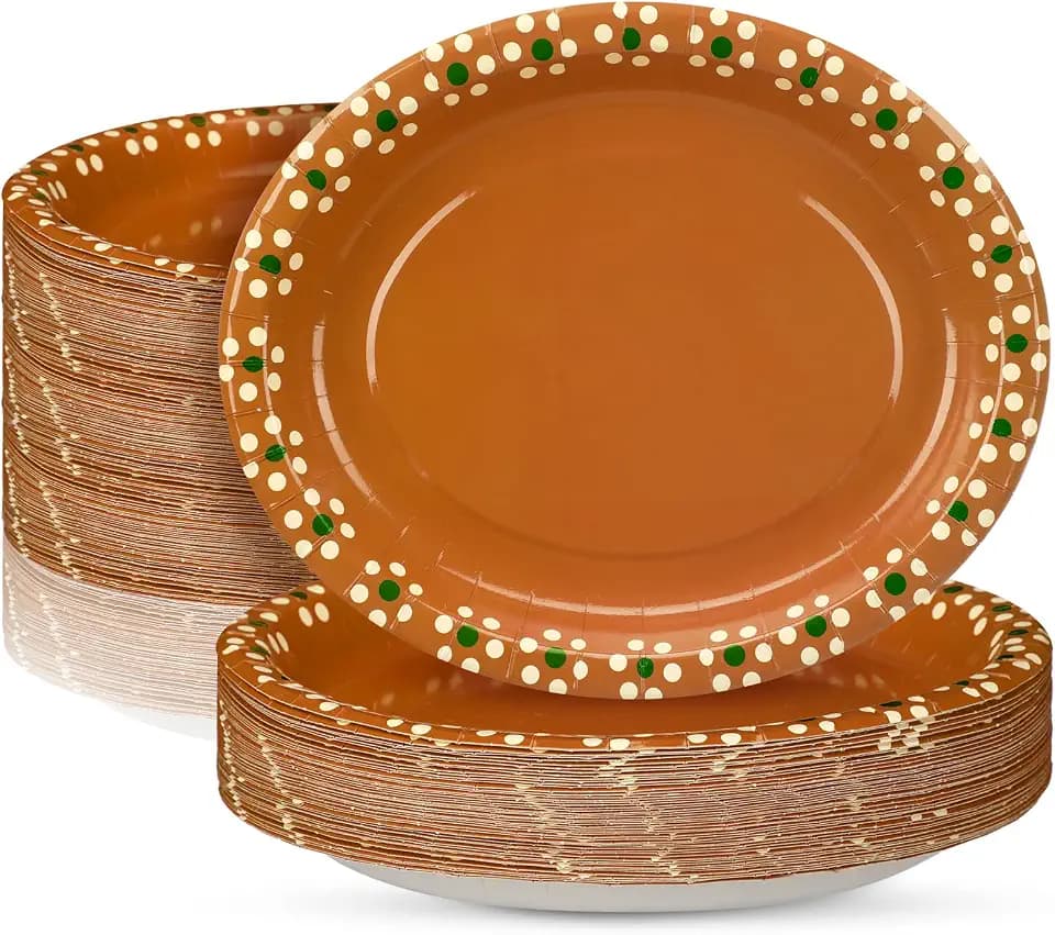 Yungyan 50 Pcs 12 Inch Cielito Lindo Decoration Mexican Terracotta Plates