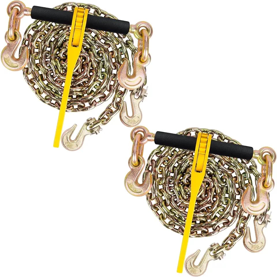 Grade 80 Chain and Binder Set w/ G80 Chain Hooks - 5,400 lbs WLL