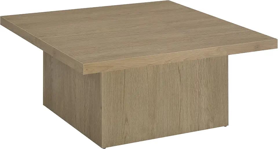 Coaster Devar 35.5-Inch Living Room Square Coffee Table, Latte 710918