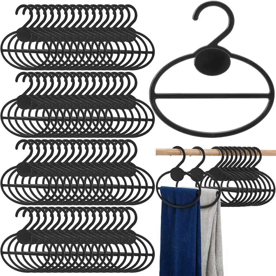 ZAVOOS 100 Pack Scarf Hanger, 5.5 Inch Plastic Scarf Organizer
