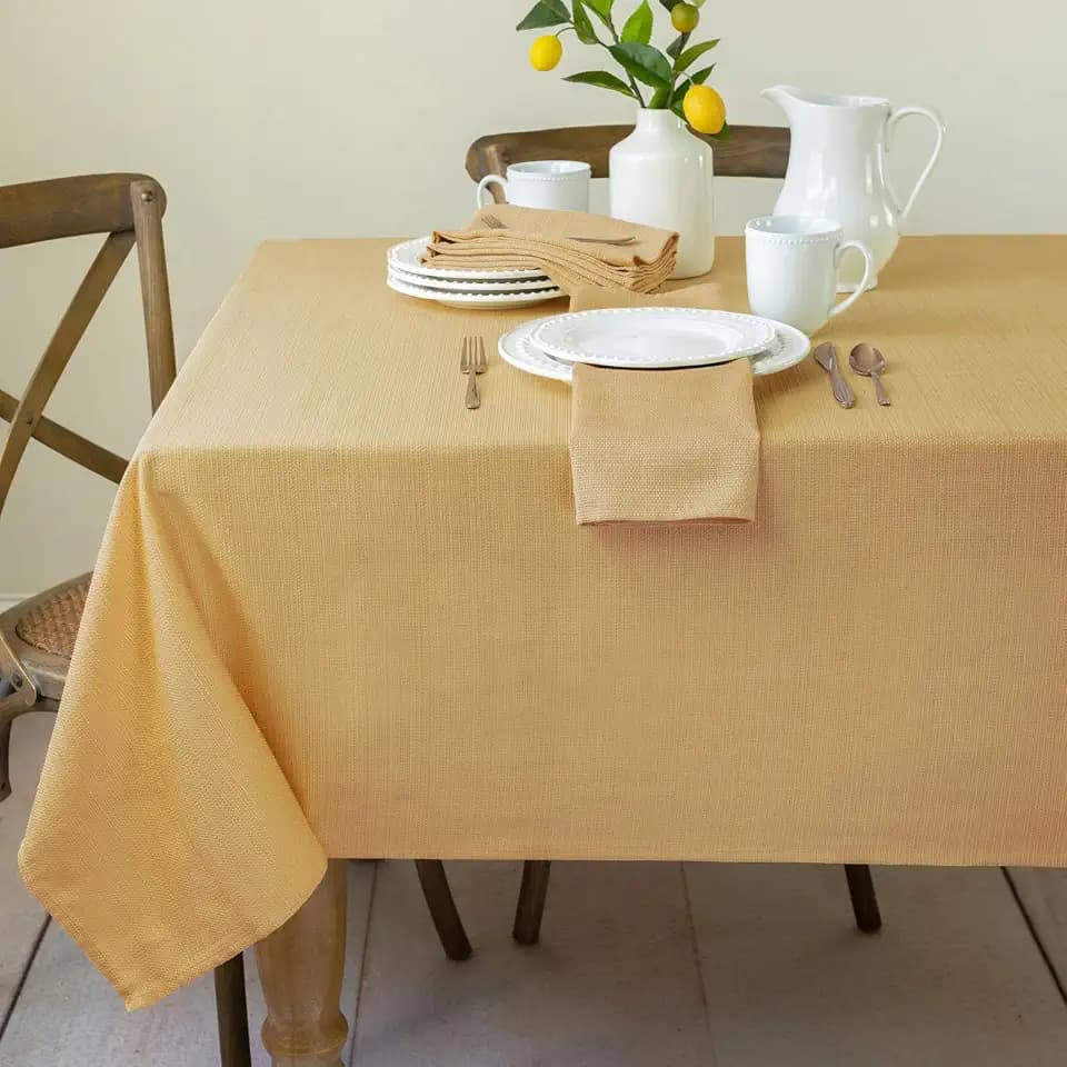 Benson Mills Cameron Tablecloth (Sunshine, 60” x 84” Rectangular)