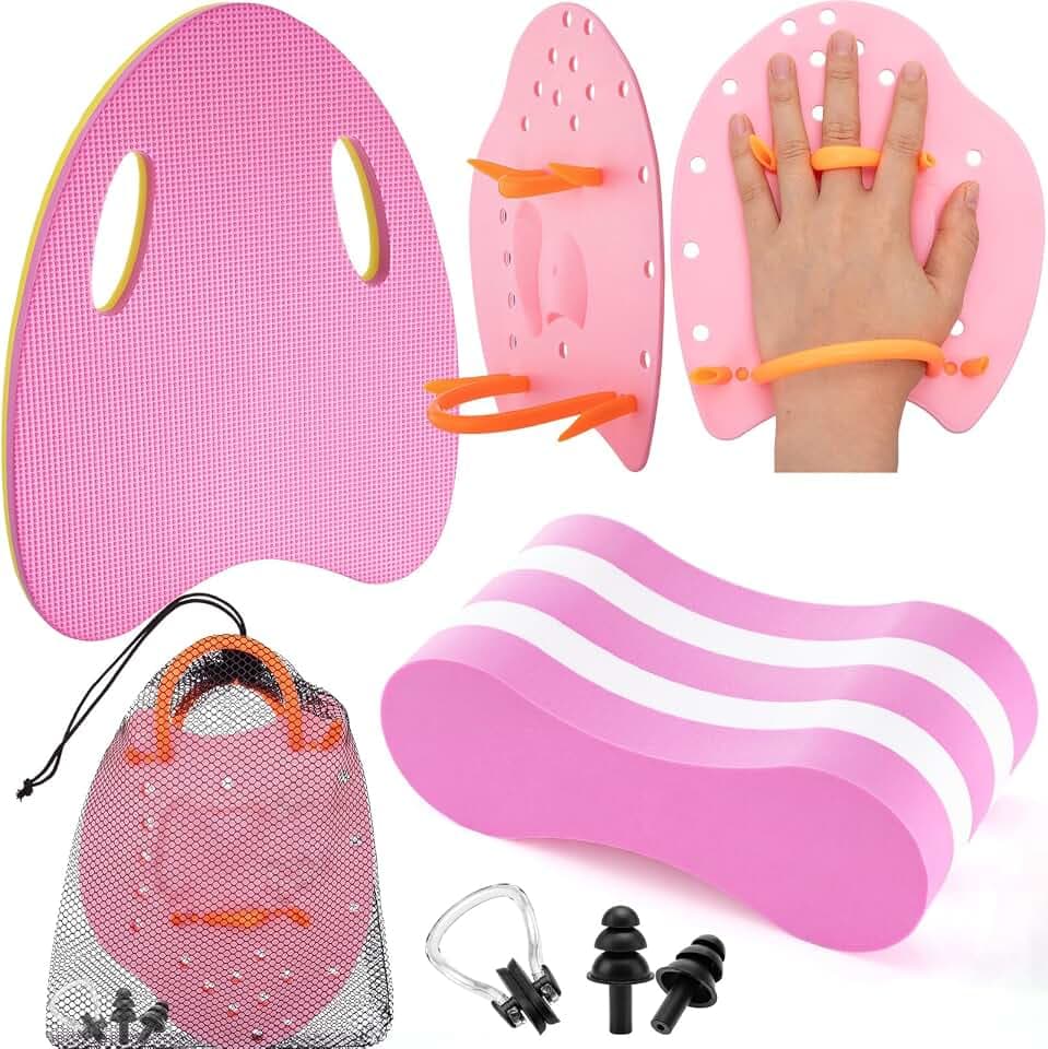 1 Set Swim Training Kit Kickboard Paddles Buoy