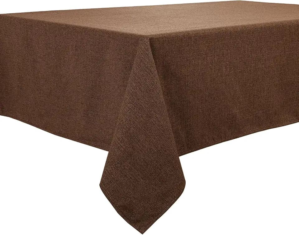 BALCONY & FALCON Rectangle Table Cloth Waterproof Brown 63"x47"