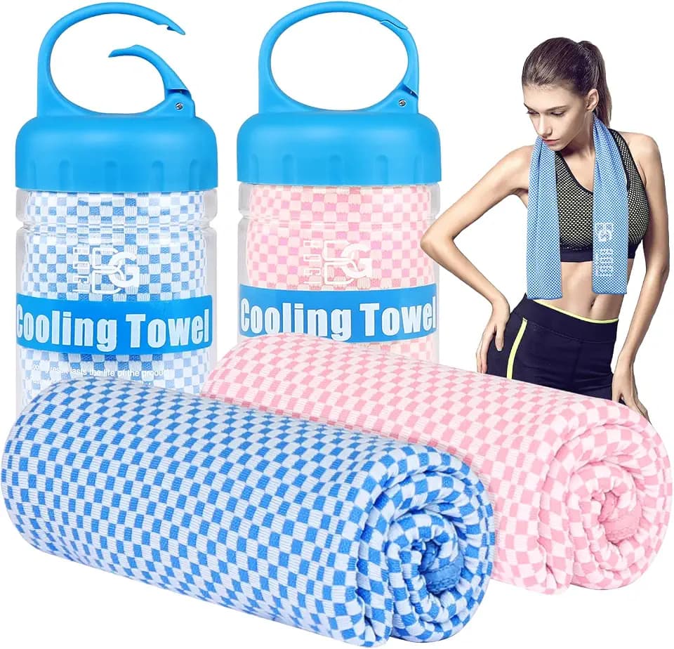 BOGI Kühlendes Handtuch (120 x 30 cm), Kühlhandtuch für Nacken Atmungsaktive Kühltücher KüHltuch Cool Towel für Yoga Golf Fitnessstudio Camping Laufen Workout und weitere Aktivitäten