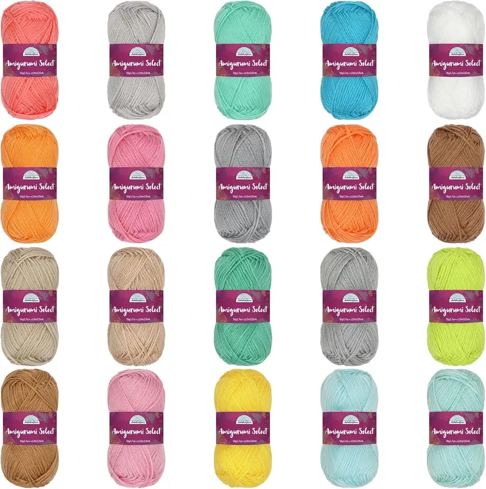 JubileeYarn Amigurumi Select Yarn - Light Colors - 20 Skeins