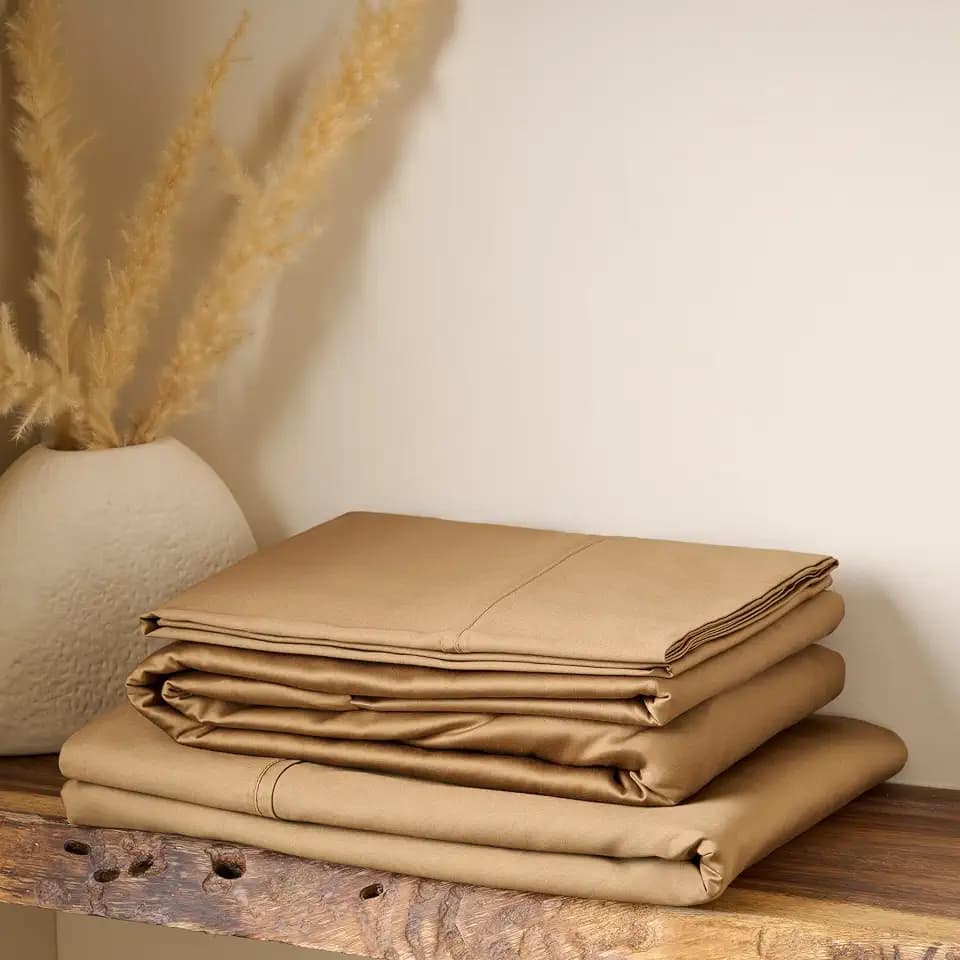 Certified Supima Cotton Queen/Standard Pillowcases|with Fiber Coin for genuity|100% America Grown Cotton||Ultrasoft & durableVibrant Color & Strong Fiber|Sateen Weave (Taupe,Set of 2)